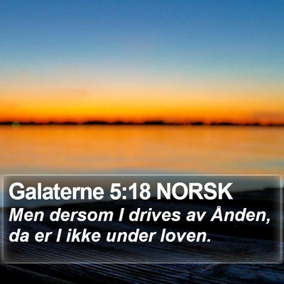 Galaterne 5:18 NORSK Bible Verse Image