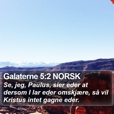 Galaterne 5:2 NORSK Bible Verse Image