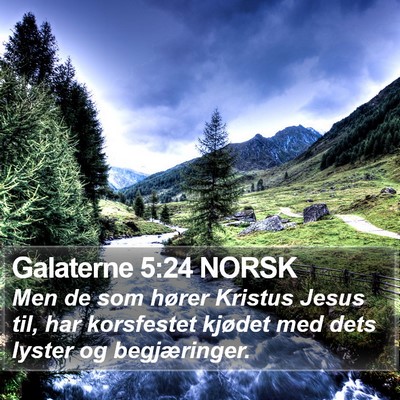 Galaterne 5:24 NORSK Bible Verse Image
