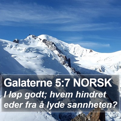 Galaterne 5:7 NORSK Bible Verse Image