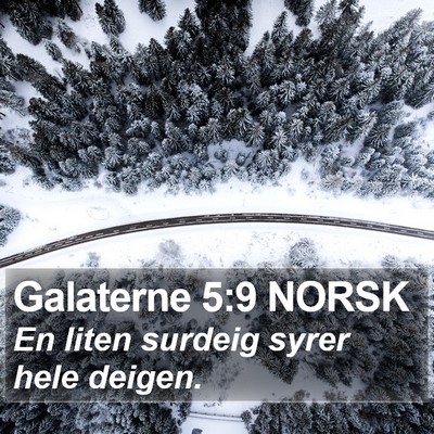 Galaterne 5:9 NORSK Bible Verse Image