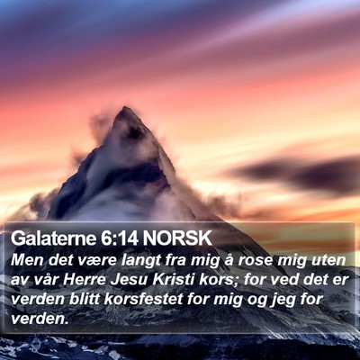 Galaterne 6:14 NORSK Bible Verse Image
