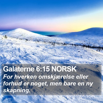 Galaterne 6:15 NORSK Bible Verse Image