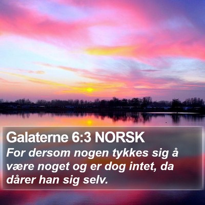 Galaterne 6:3 NORSK Bible Verse Image