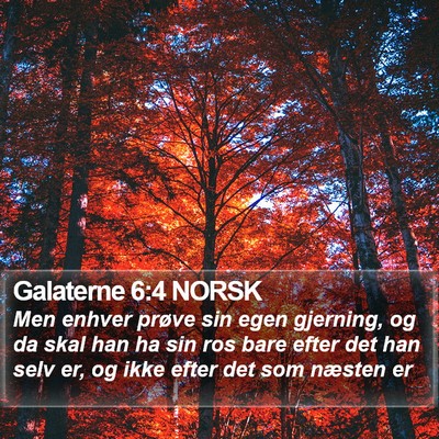Galaterne 6:4 NORSK Bible Verse Image