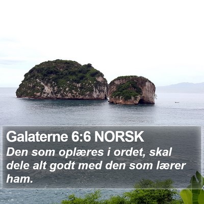 Galaterne 6:6 NORSK Bible Verse Image