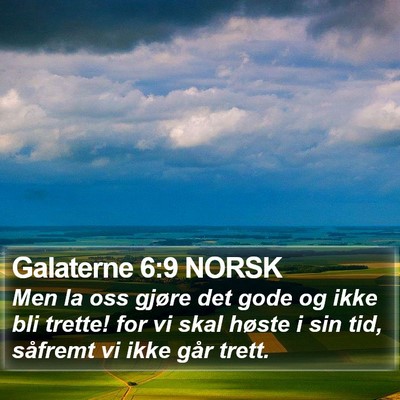 Galaterne 6:9 NORSK Bible Verse Image