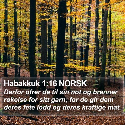 Habakkuk 1:16 NORSK Bible Verse Image