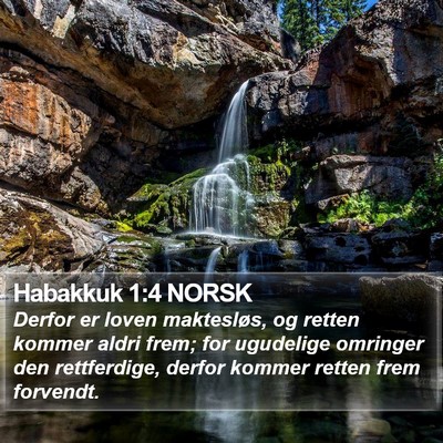 Habakkuk 1:4 NORSK Bible Verse Image