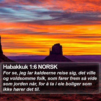 Habakkuk 1:6 NORSK Bible Verse Image