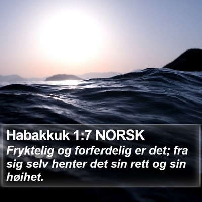 Habakkuk 1:7 NORSK Bible Verse Image