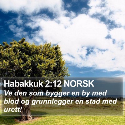 Habakkuk 2:12 NORSK Bible Verse Image