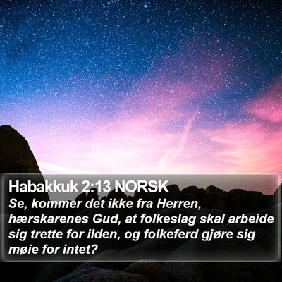Habakkuk 2:13 NORSK Bible Verse Image