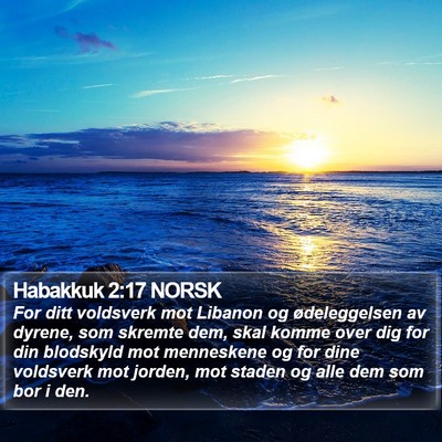 Habakkuk 2:17 NORSK Bible Verse Image