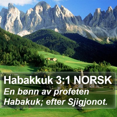 Habakkuk 3:1 NORSK Bible Verse Image