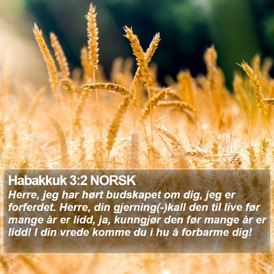 Habakkuk 3:2 NORSK Bible Verse Image
