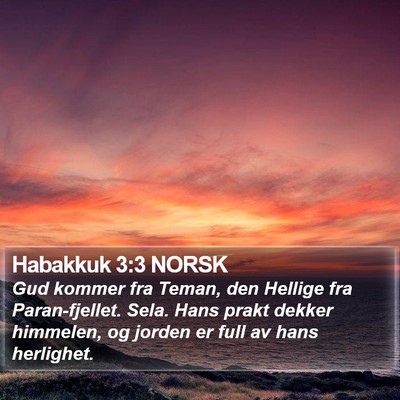 Habakkuk 3:3 NORSK Bible Verse Image