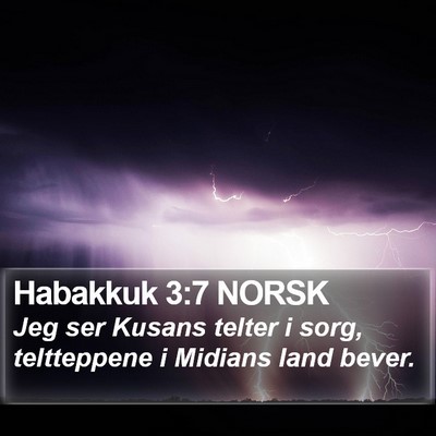 Habakkuk 3:7 NORSK Bible Verse Image