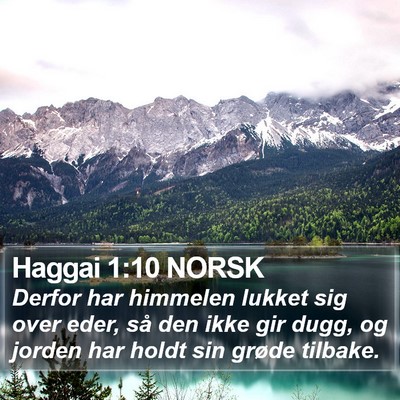 Haggai 1:10 NORSK Bible Verse Image