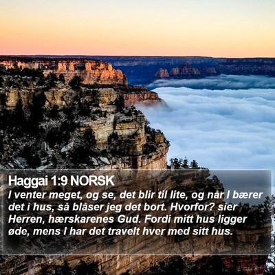 Haggai 1:9 NORSK Bible Verse Image