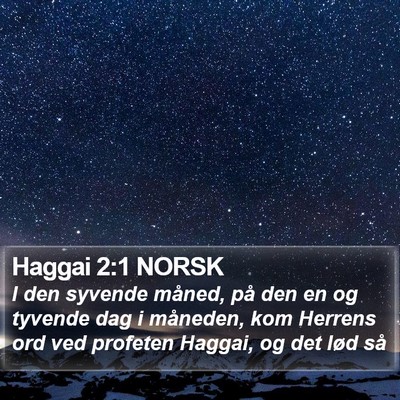Haggai 2:1 NORSK Bible Verse Image