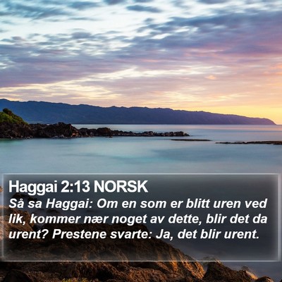 Haggai 2:13 NORSK Bible Verse Image