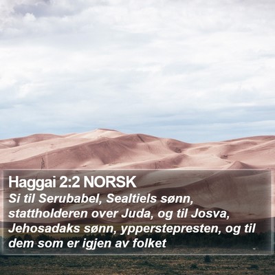 Haggai 2:2 NORSK Bible Verse Image