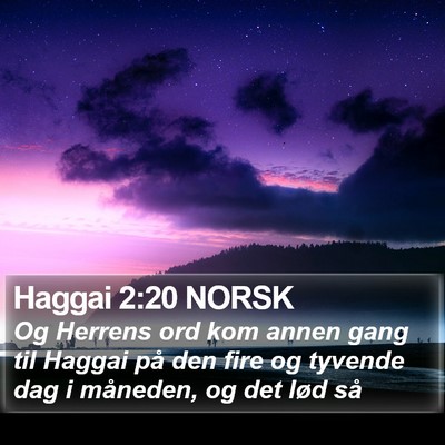 Haggai 2:20 NORSK Bible Verse Image