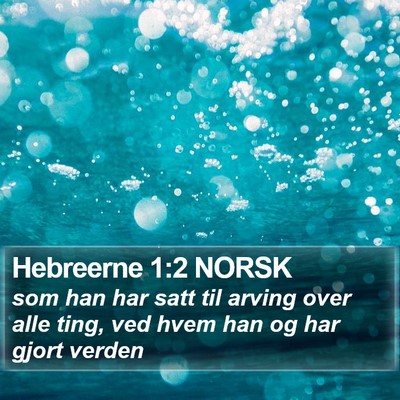 Hebreerne 1:2 NORSK Bible Verse Image