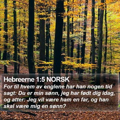 Hebreerne 1:5 NORSK Bible Verse Image