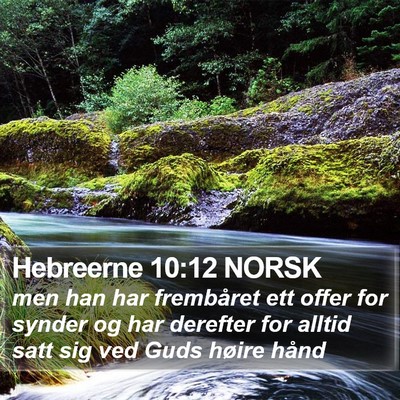 Hebreerne 10:12 NORSK Bible Verse Image