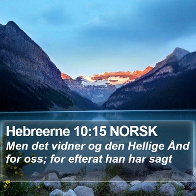 Hebreerne 10:15 NORSK Bible Verse Image