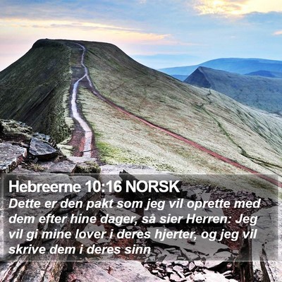 Hebreerne 10:16 NORSK Bible Verse Image