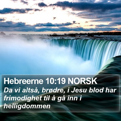 Hebreerne 10:19 NORSK Bible Verse Image