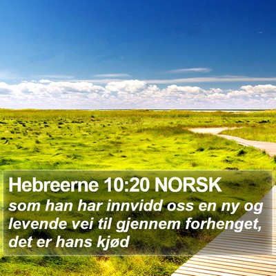 Hebreerne 10:20 NORSK Bible Verse Image