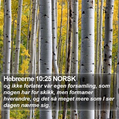 Hebreerne 10:25 NORSK Bible Verse Image