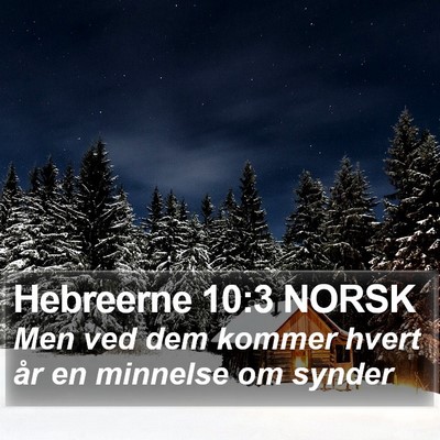 Hebreerne 10:3 NORSK Bible Verse Image
