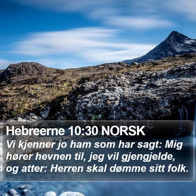 Hebreerne 10:30 NORSK Bible Verse Image