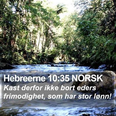 Hebreerne 10:35 NORSK Bible Verse Image
