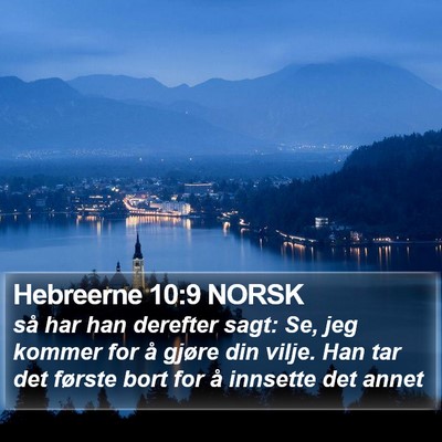 Hebreerne 10:9 NORSK Bible Verse Image