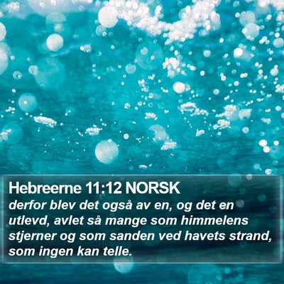 Hebreerne 11:12 NORSK Bible Verse Image