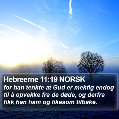 Hebreerne 11:19 NORSK Bible Verse Image