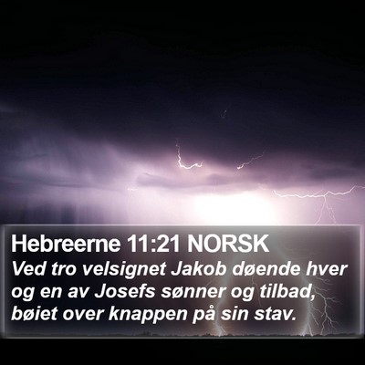 Hebreerne 11:21 NORSK Bible Verse Image