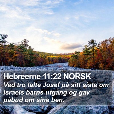 Hebreerne 11:22 NORSK Bible Verse Image