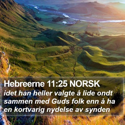 Hebreerne 11:25 NORSK Bible Verse Image