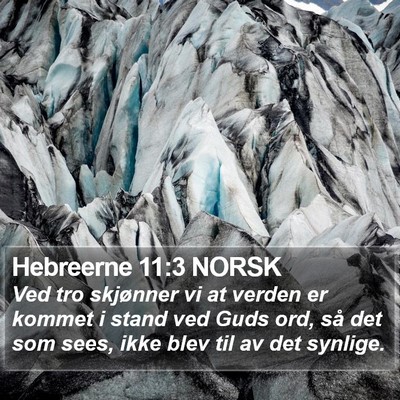 Hebreerne 11:3 NORSK Bible Verse Image