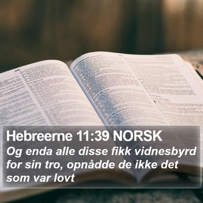 Hebreerne 11:39 NORSK Bible Verse Image