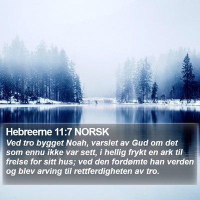 Hebreerne 11:7 NORSK Bible Verse Image
