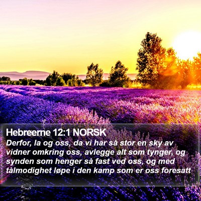 Hebreerne 12:1 NORSK Bible Verse Image