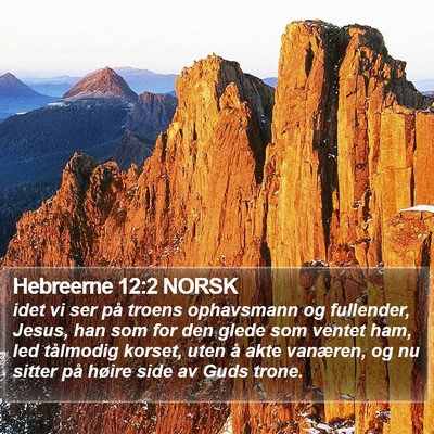 Hebreerne 12:2 NORSK Bible Verse Image